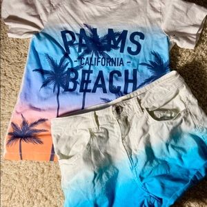 H&M short and shirt set